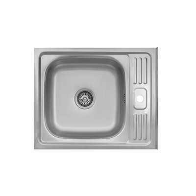 Кухонна мийка накладна Kroner KRP Satin - 6050 (0.6 мм) CV031911 фото
