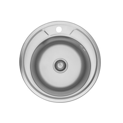 Кухонна мийка Kroner KRP Satin - 490 (0,8 мм) CV022766 фото