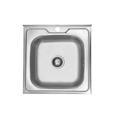 Кухонна мийка накладна Kroner KRP Satin - 5050 (0,6 мм) CV022819 фото
