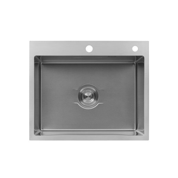 Кухонна мийка Kroner KRP Derby - 6050HM Brush (2,5/0,5 мм) (CV027237) CV027237 фото