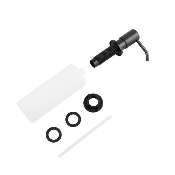 Комплект кухонна мийка Kroner Schwarze-6350HM PVD + змішувач Makon-GRP030-T + дозатор Spender-SCH049 (CVS30075) CVS30075 фото