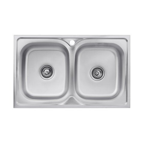 Кухонна мийка накладна Kroner KRP Satin - 5080Z (0.8 мм) (CV022822) CV022822 фото