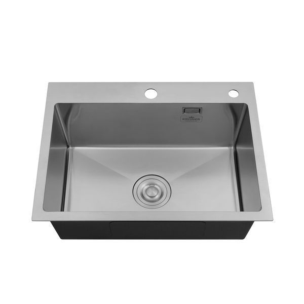 Набір 4 в 1 мийка для кухні Kroner KRP Geb&uuml;rstet - 5843HM (CV022801) + Kroner KRP Ersel - C03111BLK (CV033804) + дозатор + кошик SET-2220-21 фото