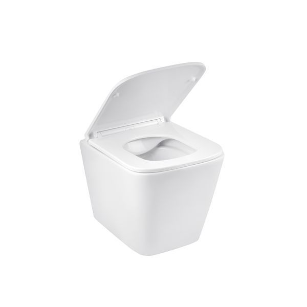 Набір 2 в 1 Kroner Eifel WHI493436 RIMLESS Slim Duroplast / Soft-close / Quick relase (CV029611) + Kroner KRP Edelstahl Kubus - ESG052 (CV031897) SET-2503-4 фото