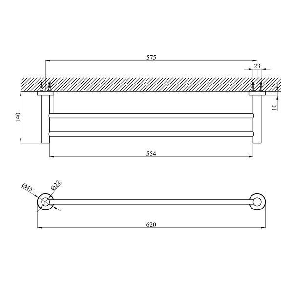 Тримач для рушників Kroner KRP Edelstahl Klassisch - ESG3709 (CV025641) CV025641 фото