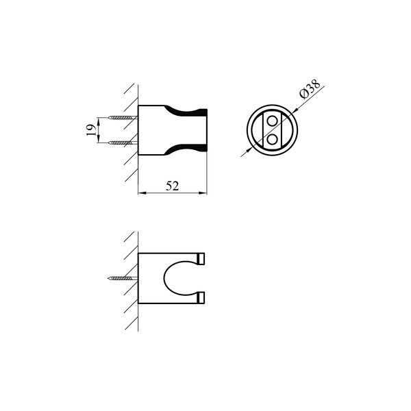 Тримач для душу Kroner Element 2840872923Z-5301 (CV036166) CV036166 фото