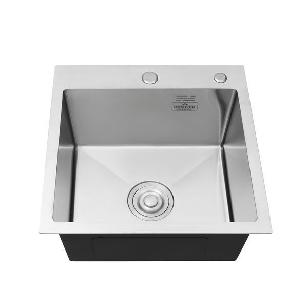Комплект кухонна мийка Kroner Geb&uuml;rstet-5050HM + змішувач K&uuml;che-C031BLK + дозатор Spender-016 (CVS30109) CVS30109 фото