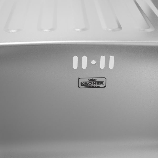 Кухонна мийка Kroner KRP Satin - 6350 (0,8 мм) CV022779 фото