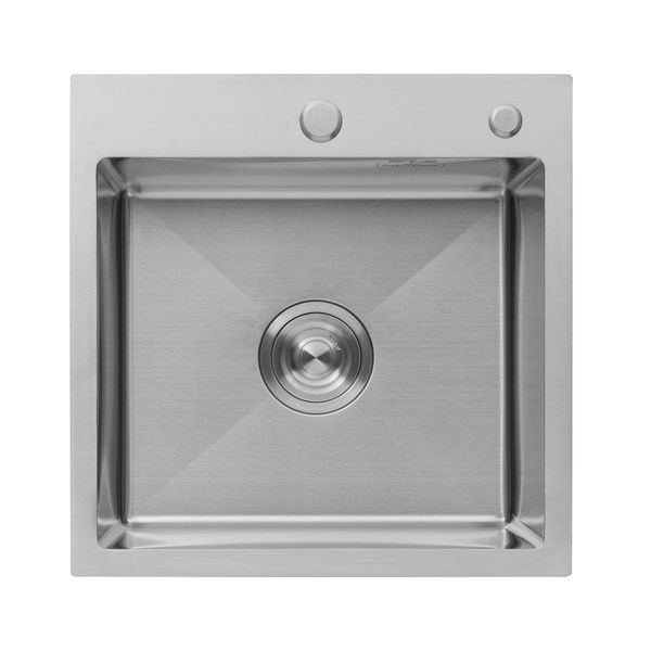 Комплект кухонна мийка Kroner Geb&uuml;rstet-5050HM + змішувач K&uuml;che-C031BLK + дозатор Spender-016 (CVS30109) CVS30109 фото