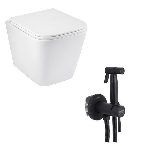 Набір 2 в 1 Kroner Eifel WHI493436 RIMLESS Slim Duroplast / Soft-close / Quick relase (CV029611) + Kroner KRP Edelstahl Klassisch - SCH053 (CV029967) SET-2503-9 фото