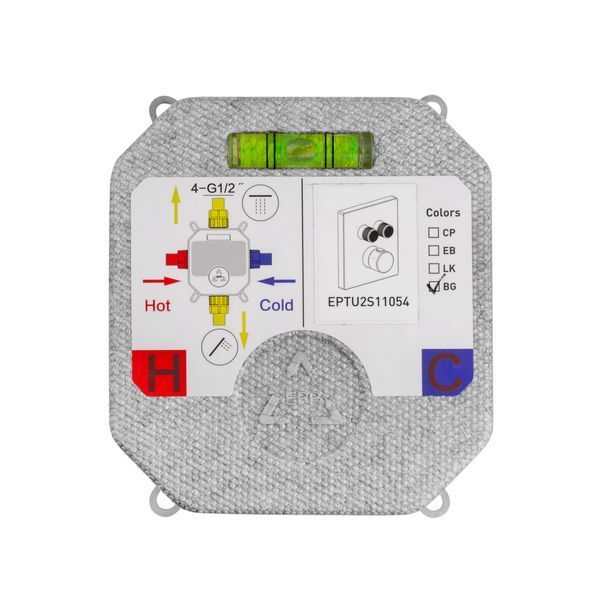 Душова система прихованого монтажу термостатична Kroner Element Thermo 211461-0101 CV036826 фото