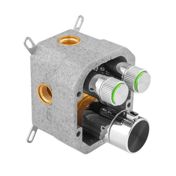 Душова система прихованого монтажу термостатична Kroner Element Thermo 211461-0101 CV036826 фото