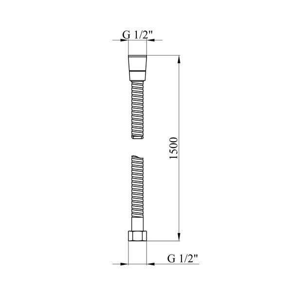 Шланг для душу Kroner KRM - C601 150 см (CV015459) CV015459 фото