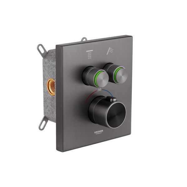 Душова система прихованого монтажу термостатична Kroner Element Thermo 211461-5301 CV036827 фото