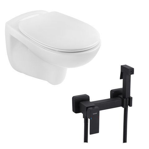Набір 2 в 1 Kroner KRP - A534UF Rimless 410355555 Slim Duroplast / Soft-close / Quick relase (CV031644) + Kroner KRP Edelstahl Kubus - SCH052 (CV027931) SET-2504-1 фото