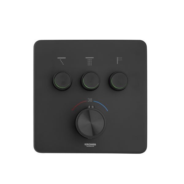 Душова система прихованого монтажу термостатична Kroner Element Thermo 211462-3801 CV036831 фото