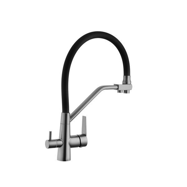 Змішувач для кухні з підключенням до фільтра Kroner KRP Edelstahl Klassisch - PVD03817BLK (CV031898) CV031898 фото