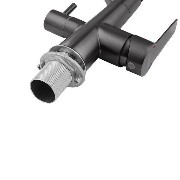 Змішувач для кухні з підключенням до фільтра Kroner KRP Edelstahl Klassisch - PVD03817BLK (CV031898) CV031898 фото