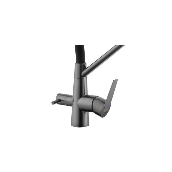 Змішувач для кухні з підключенням до фільтра Kroner KRP Edelstahl Klassisch - PVD03817BLK (CV031898) CV031898 фото