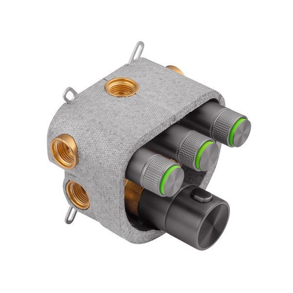 Душова система прихованого монтажу термостатична Kroner Element Thermo 211462-5301 CV036830 фото