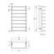 Сушарка для рушників водяна Kroner KRP Stil WT900x500-8 CV036316 фото 2