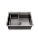 Комплект кухонна мийка Kroner Schwarze-6350HM PVD + змішувач Edelstahl Klassisch-PVD03817BLK + дозатор Spender-026 (CVS30117) CVS30117 фото 18