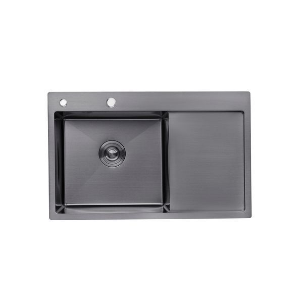 Комплект кухонна мийка Kroner Schwarze-7849LHM PVD + змішувач Edelstahl Klassisch-SCH035PVD + дозатор Spender-026 (CVS30118) CVS30118 фото