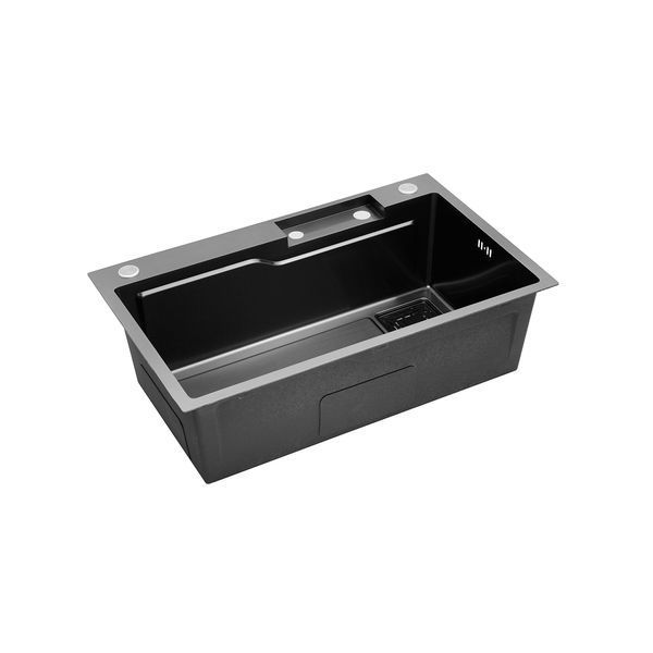 Кухонна мийка Kroner KRP Schwarze - SET7546HM PVD (3.0/0.7 мм) (CV032277) CV032277 фото