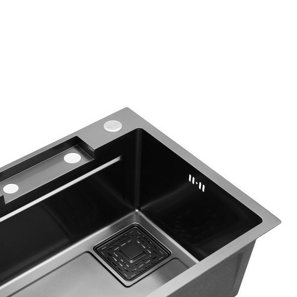 Кухонна мийка Kroner KRP Schwarze - SET7546HM PVD (3.0/0.7 мм) (CV032277) CV032277 фото