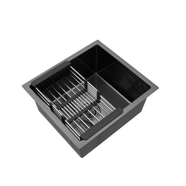 Кухонна мийка Kroner KRP Schwarze - 4843HM PVD (3.0/1.0 мм) (CV022792) CV022792 фото