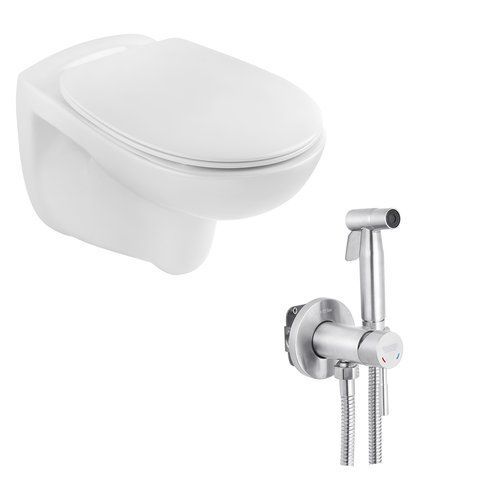 Набір 2 в 1 Kroner KRP - A534UF Rimless 410355555 Slim Duroplast / Soft-close / Quick relase (CV031644) + Kroner KRP Edelstahl Klassisch - ESG053 (CV029966) SET-2504-7 фото