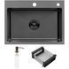 Кухонна мийка Kroner KRP Schwarze - 5843HM PVD (3.0/1.0 мм) (CV022794) CV022794 фото 1