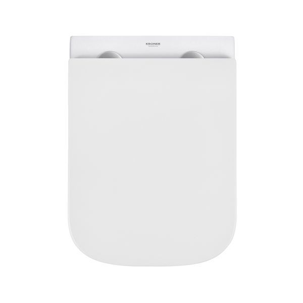 Унітаз підвісний безобідковий Kroner Eifel WHI493436 RIMLESS з сидінням Slim Duroplast / Soft-close / Quick relase (KE493436WHIR) (CV029611) CV029611 фото