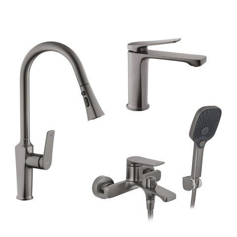 Набор змішувачів Kroner Makon-GRP060 + змішувач Makon-GRP030-T + змішувач Makon-GRP010 (CVS30154) CVS30154 фото
