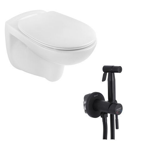 Набір 2 в 1 Kroner KRP - A534UF Rimless 410355555 Slim Duroplast / Soft-close / Quick relase (CV031644) + Kroner KRP Edelstahl Klassisch - SCH053 (CV029967) SET-2504-9 фото