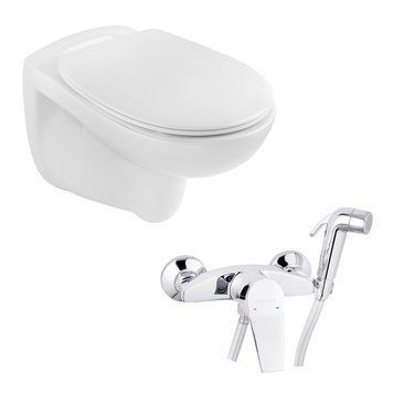Набір 2 в 1 Kroner KRP - A534UF Rimless 410355555 Slim Duroplast / Soft-close / Quick relase (CV031644) + Kroner KRP Enzo - C052 (CV023609) SET-2504-11 фото