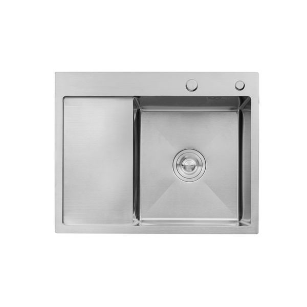Комплект кухонна мийка Kroner Geb&uuml;rstet-6350RHM + змішувач K&uuml;che-C031BLK + дозатор Spender-ECG049 (CVS30127) CVS30127 фото