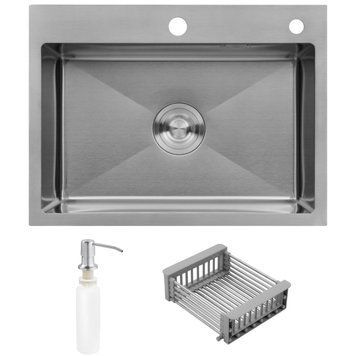 Набір 3 в 1 мийка для кухні Kroner KRP Geb&uuml;rstet - 5843HM (CV022801) + дозатор SET-2231-11 фото
