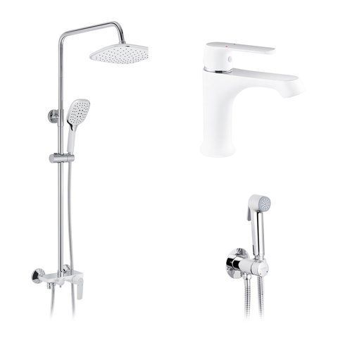 Набор 3 в 1 душова система Kroner Armada-W063 + змішувач Armada-W010 + змішувач Bidet-C082 (CVS30213) CVS30213 фото