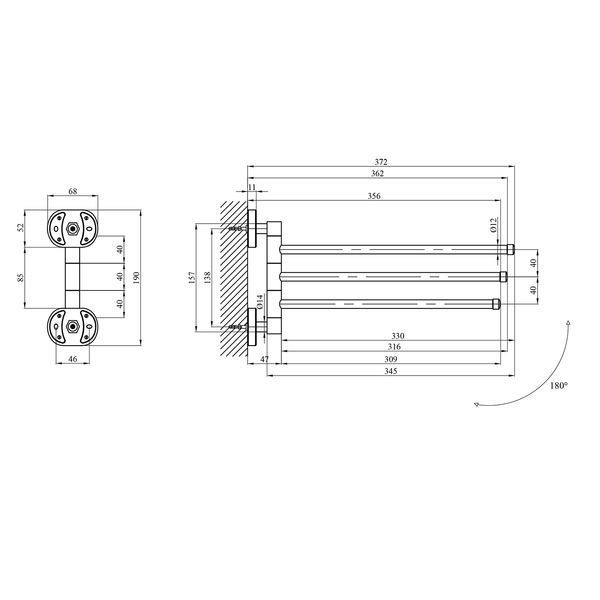 Тримач для рушників Kroner KRM Elbe - ACC2913 (CV022872) CV022872 фото