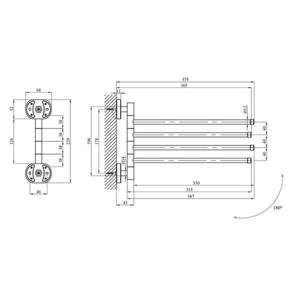 Тримач для рушників Kroner KRM Elbe - ACC2914 (CV022873) CV022873 фото