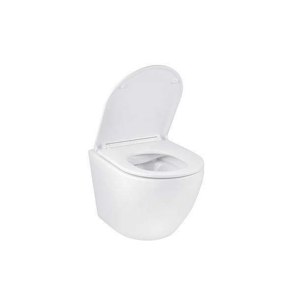 Набір 2 в 1 Kroner Harz WHI493736 RIMLESS Slim Duroplast / Soft-close / Quick relase (CV029609) + Kroner KRP Edelstahl Klassisch - SCH052 (CV027930) SET-2501-10 фото