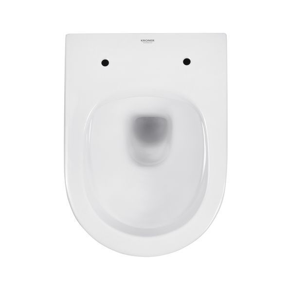 Набір 2 в 1 Kroner Harz WHI493736 RIMLESS Slim Duroplast / Soft-close / Quick relase (CV029609) + Kroner KRP Enzo - C052 (CV023609) SET-2501-11 фото