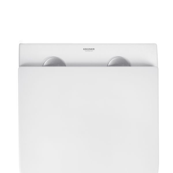 Набір 2 в 1 Kroner Harz WHI493736 RIMLESS Slim Duroplast / Soft-close / Quick relase (CV029609) + Kroner KRP Bidet - C082 (CV031550) SET-2501-13 фото