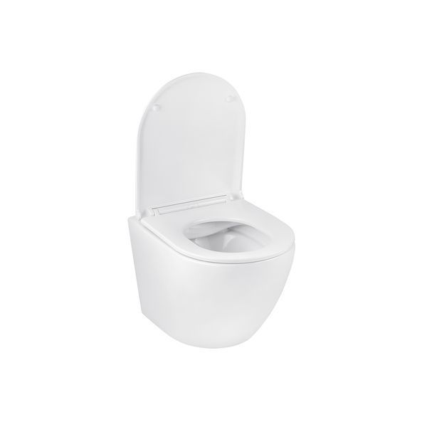 Набір 2 в 1 Kroner Harz WHI493736 RIMLESS Slim Duroplast / Soft-close / Quick relase (CV029609) + Kroner KRP Bidet - C082 (CV031550) SET-2501-13 фото