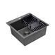 Комплект кухонна мийка Kroner Schwarze-5050HM PVD + змішувач Ersel-GRP03393BLK + дозатор Spender-026 (CVS30145) CVS30145 фото 17