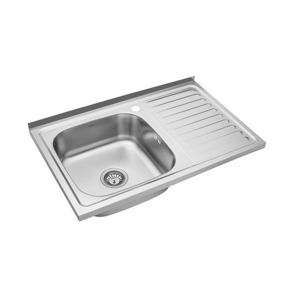 Кухонна мийка накладна Kroner KRP Satin - 5080L (0.8 мм) (CV022820) CV022820 фото
