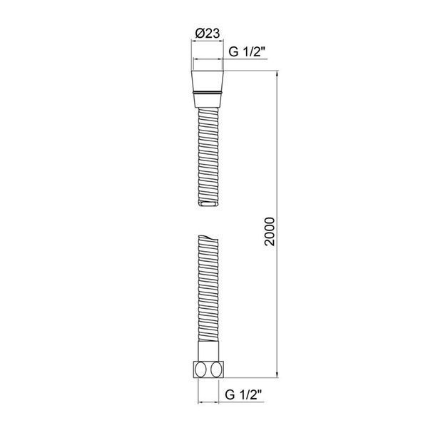Шланг для душу Kroner KRM - C604 200 см (CV023621) CV023621 фото