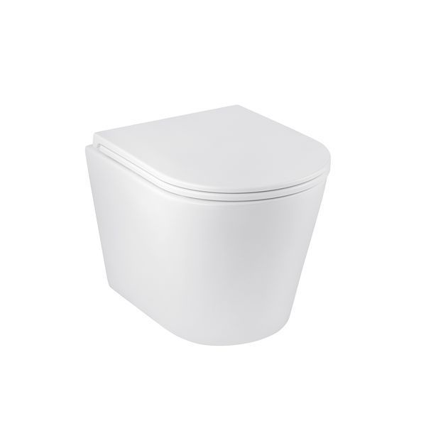 Набір 2 в 1 Kroner Armada WHI513636 RIMLESS Slim Duroplast / Soft-close / Quick relase (CV029610) + Kroner KRP Edelstahl Kubus - CHR052 (CV031896) SET-2502-2 фото