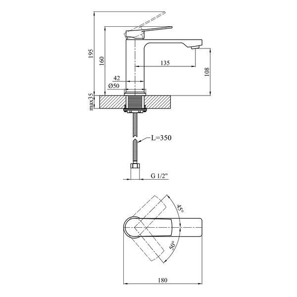 Набор 2 в 1 душова система Kroner Makon-C063 + змішувач Makon-C010 (CVS30225) CVS30225 фото